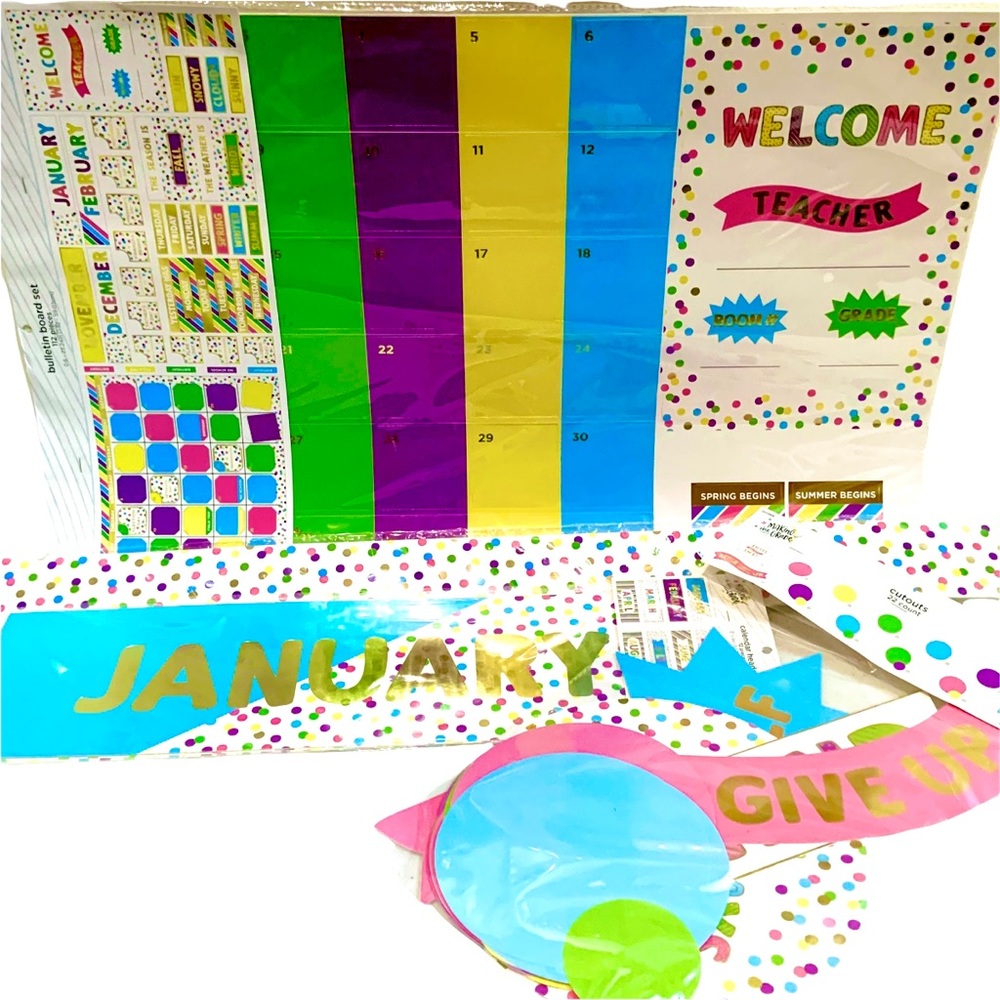 Making The Grade Classroom Decor Polka Dot Bundle - 4 New Packages